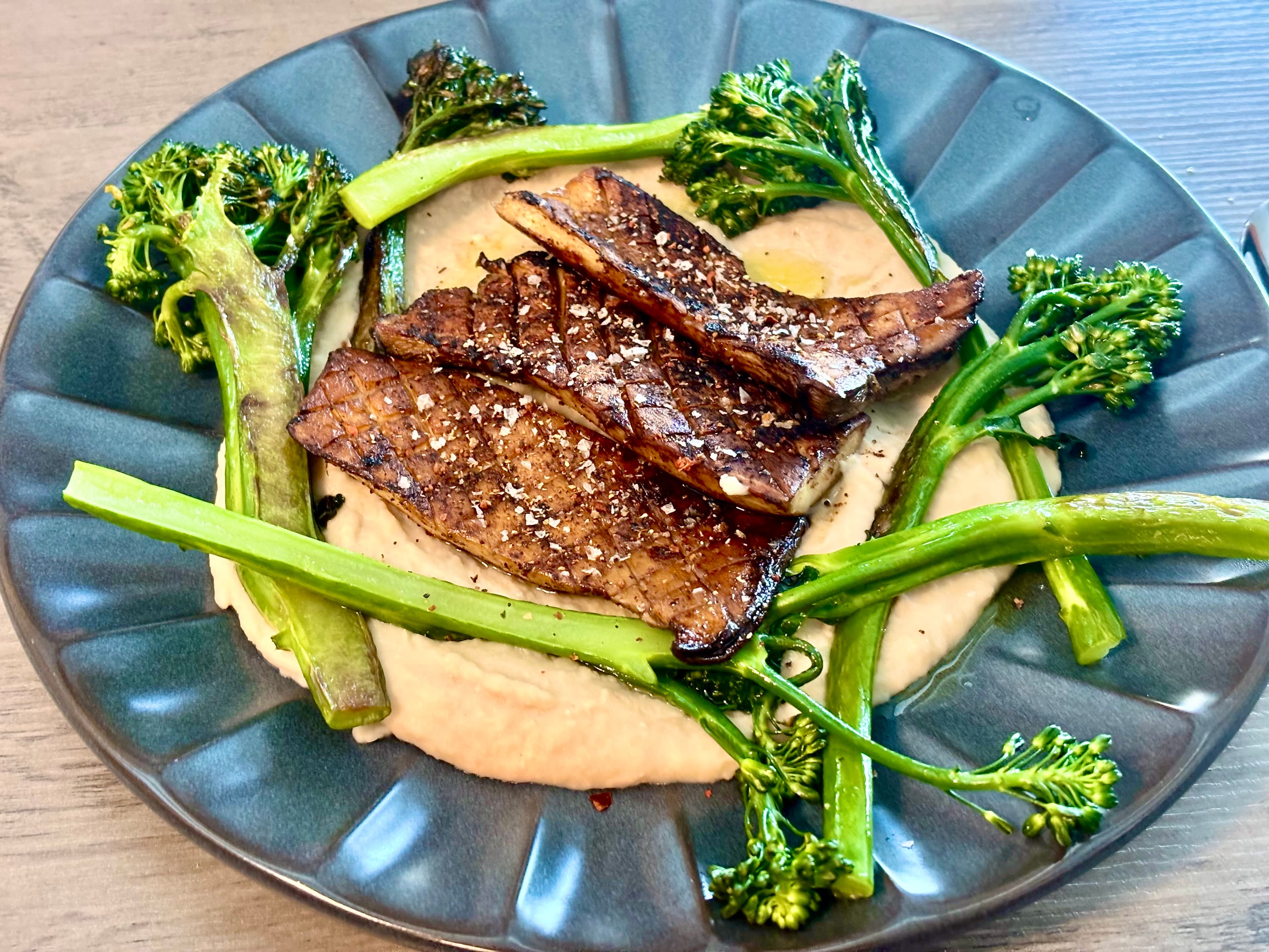 Seared King Oyster Mushrooms with Molten Earth Espresso Rub
